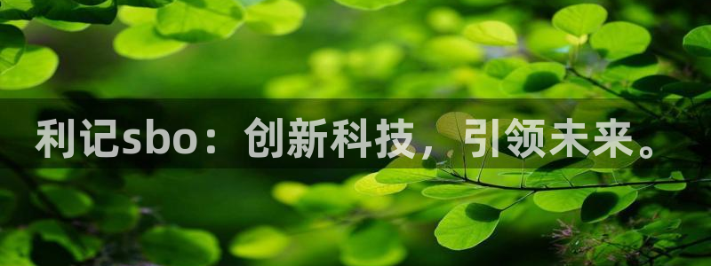 威九国际平台开户链接：利记sbo：创新科技，引领未来。