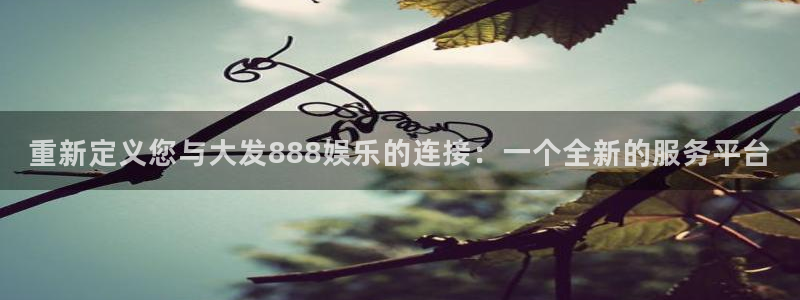 威九国际平台：重新定义您与大发888娱乐的连接：一个全新的服务平台